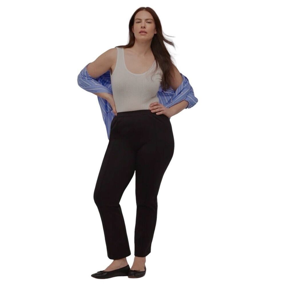 MADEWELL Pants Women XL Black Lightweight Ponte Kickflare Leggings Stretch NWT